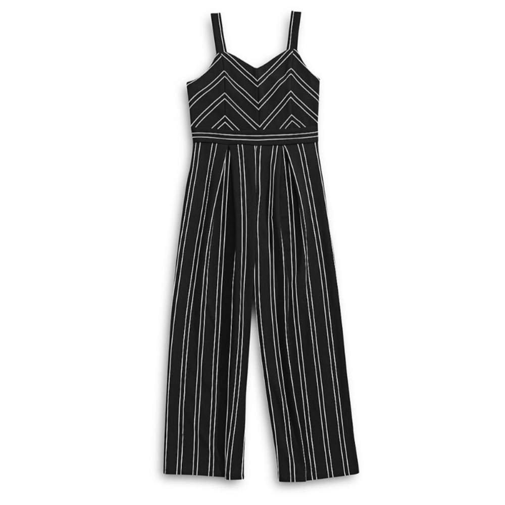 NWOT Chevron striped sleeveless jumpsuit